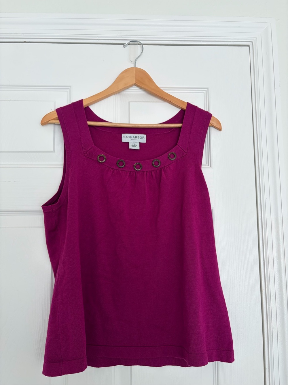 Y2k  Magenta Sleeveless Knit Top